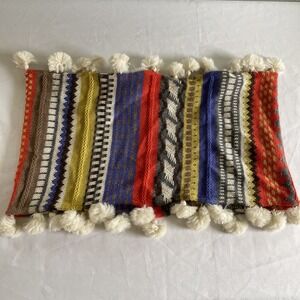 Sol Pure Baby ALPACA Neckwarmer Striped Tassle Pom Knit Scarf Infinity Colorful